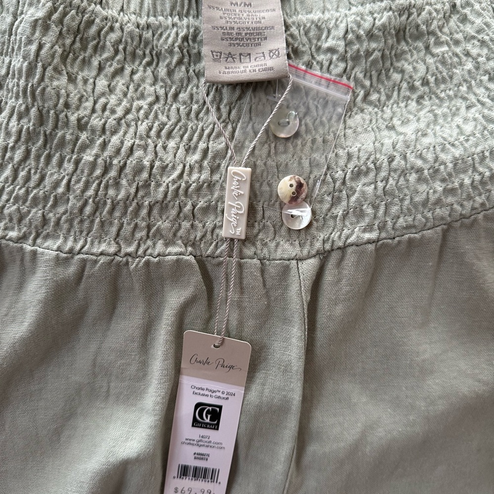 Charlie Paige Light Green Skorts